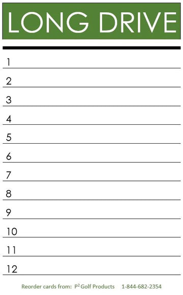 Longest Drive Replacement Cards